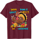 Turkey Gravy Beans and Rolls Casserole Funny Thanksgiving T-Shirt - T-Shirt | Maroon