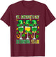 Drinking Funny Team St. Patrick's Day Wine Glasses Shamrocks T-Shirt - T-Shirt | Maroon