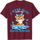 I Wear Blue for Me Cute Tiger Flowers Diabetes Awareness T-Shirt - T-Shirt | Maroon
