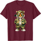 Camo Hip Hop Tiger Camouflage Gangsta Streetwear Hustle T-Shirt - T-Shirt | Maroon