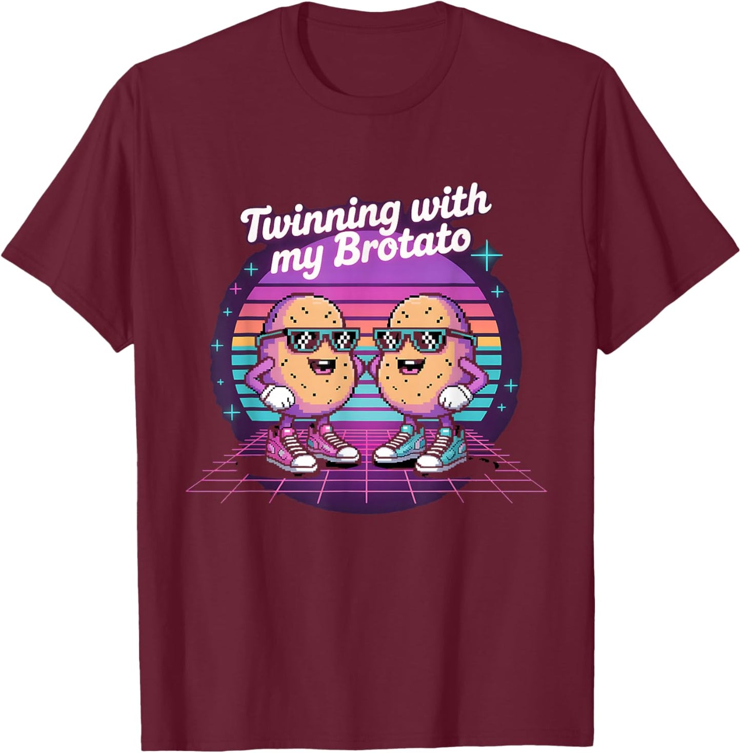 Twinning with My Brotato T-Shirt - T-Shirt | Maroon