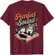 Purrfect Sound Funny Cat on Vinyl Record Player Music Lovers T-Shirt - T-Shirt | Maroon