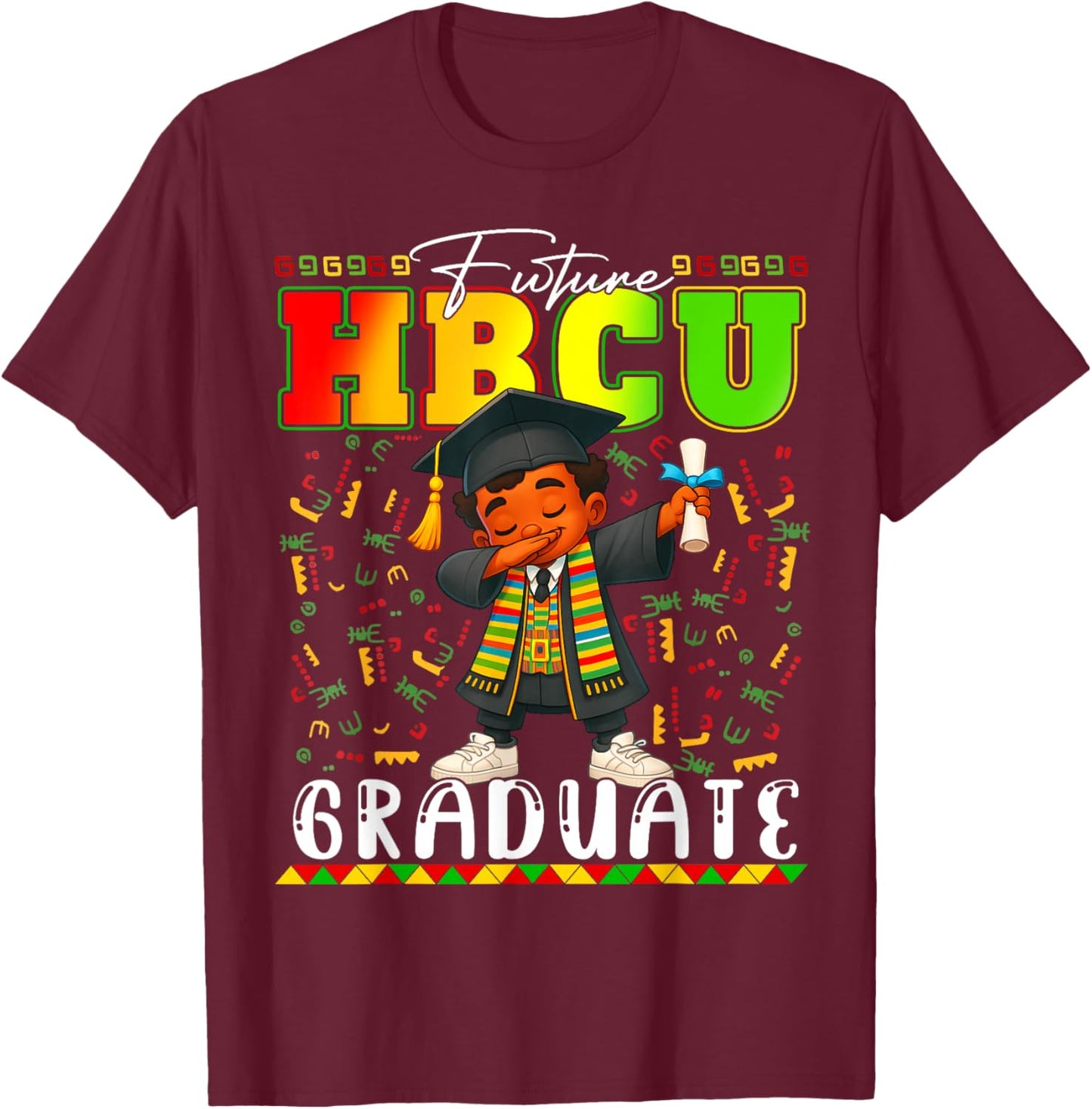 Future HBCU Graduate Black History Month College Boy Girl T-Shirt - T-Shirt | Maroon