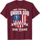Freedom 250th Anniversary USA Flag Christian God Patriotic T-Shirt - T-Shirt | Maroon