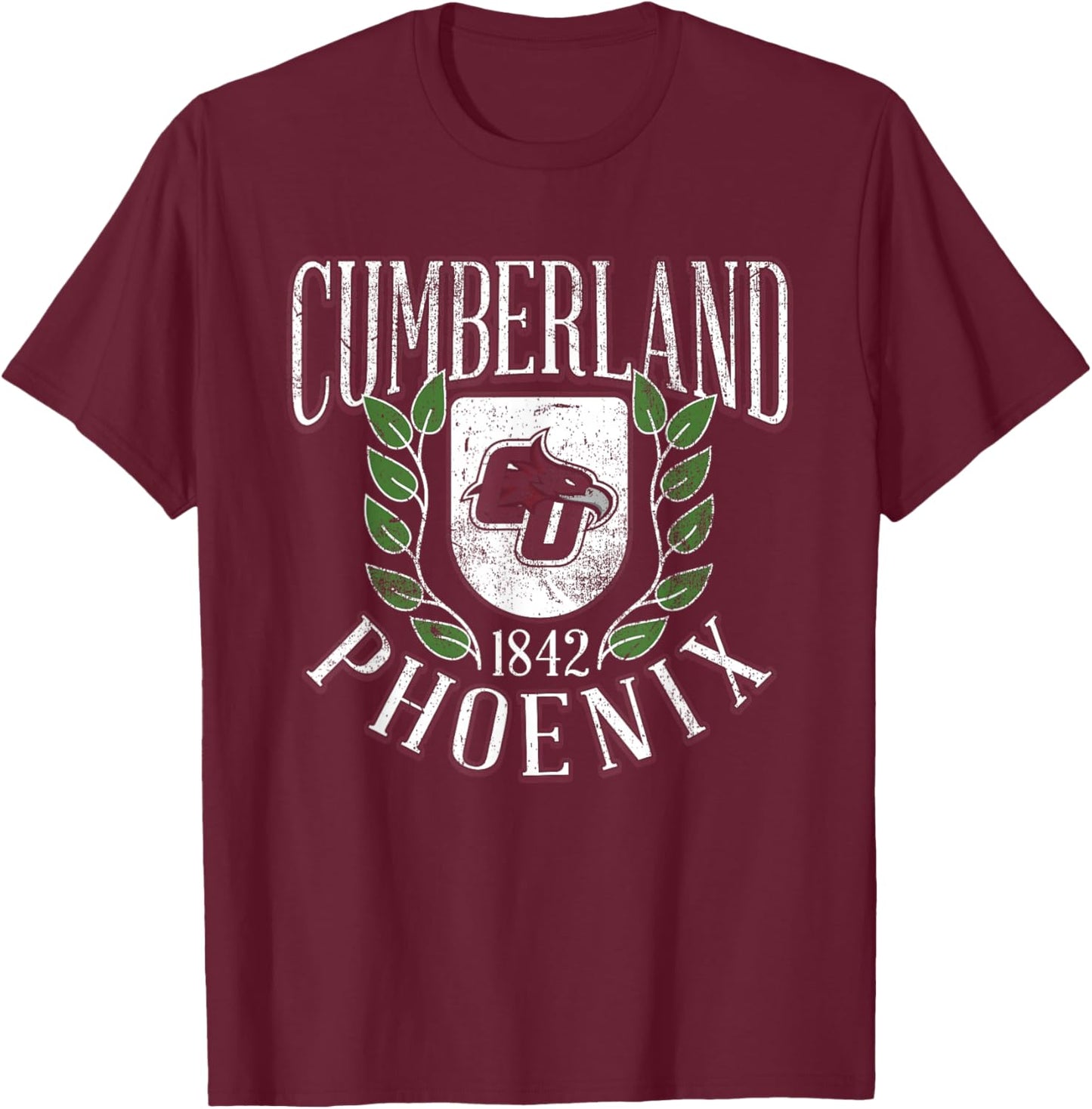 Cumberland Phoenix Retro Shield Black Officially Licensed T-Shirt - T-Shirt | Maroon