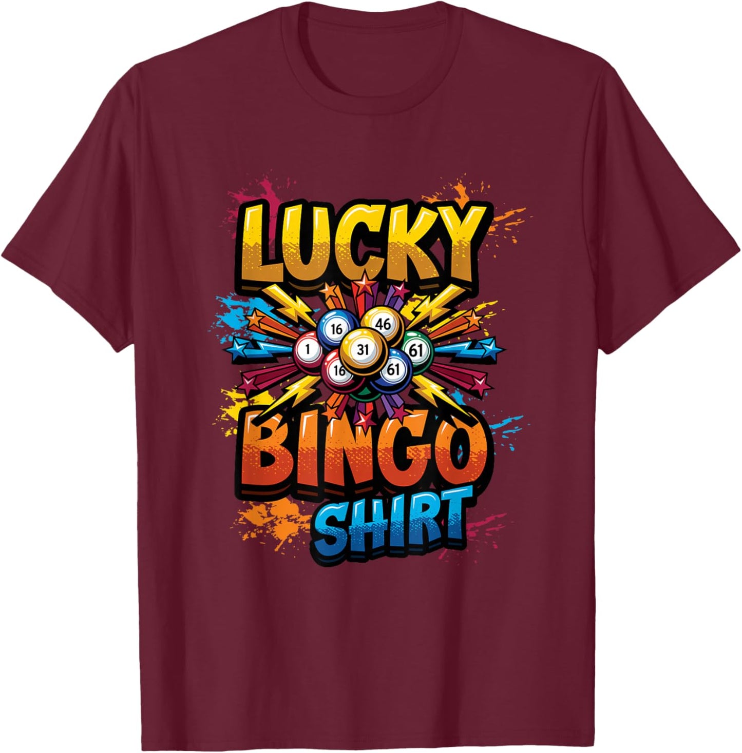 Lucky Bingo Game Player Quote This is My Lucky Bingo T-Shirt - T-Shirt | Maroon