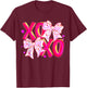 Coquette Valentines XOXO T-Shirt - T-Shirt | Maroon