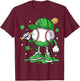Boys Happy St Patricks Day Kids Baseball Ice Cream Drip T-Shirt - T-Shirt | Maroon