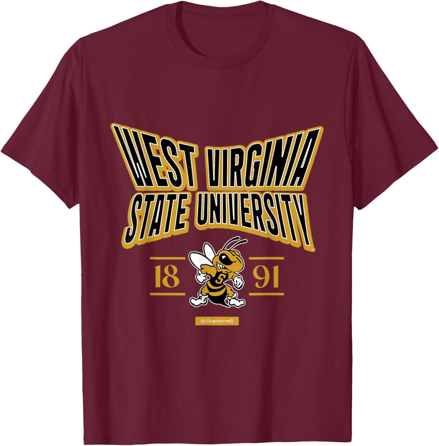 West Virginia State University Stretch Emblem HBCU T-Shirt - T-Shirt | Maroon