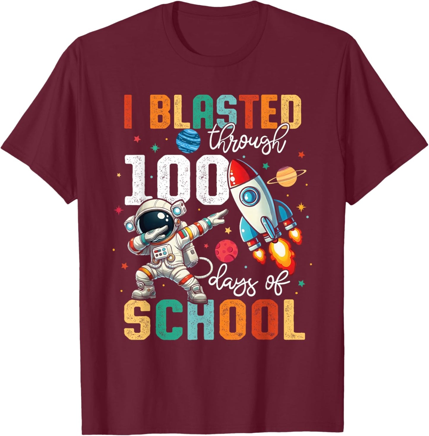100th Day Boys Kids T-Shirt - T-Shirt | Maroon