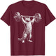 Cat Gym Funny Deadlift Cat Meme T-Shirt - T-Shirt | Maroon
