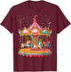 Horse Riding Carousel Rider Country Fair Carnival T-Shirt - T-Shirt | Maroon