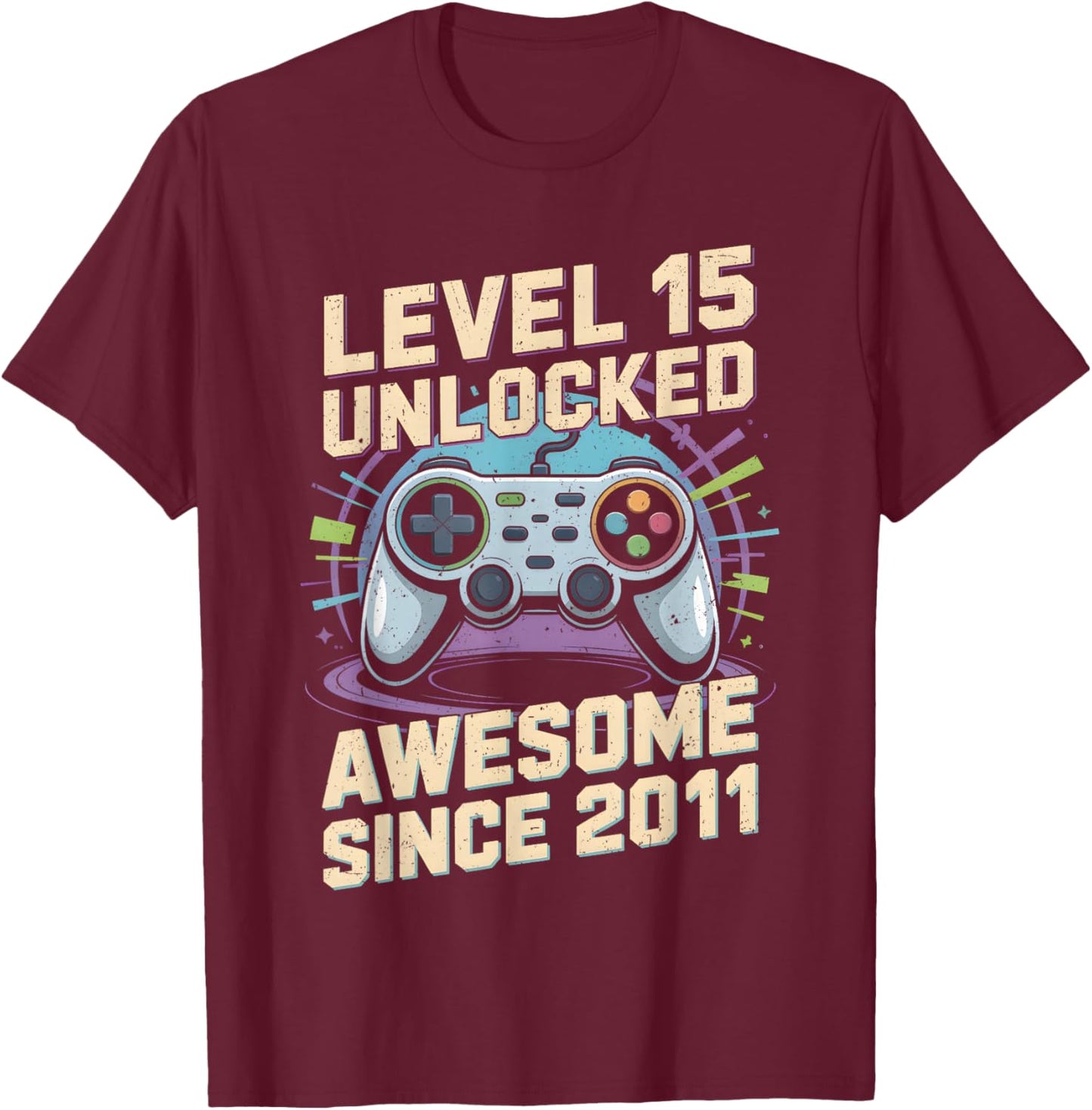 15 Year Old Bday Decorations Son Boy 15yr 2011 15th Birthday T-Shirt - T-Shirt | Maroon
