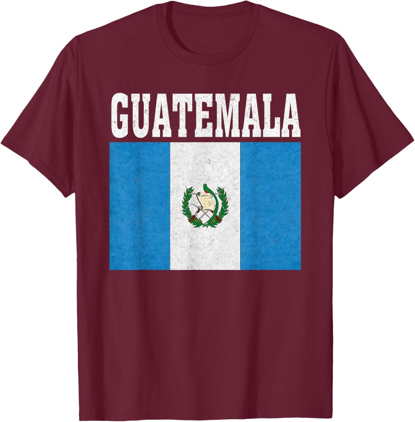 Guatemala Flag Patriotic National Roots Souvenir T-Shirt - T-Shirt | Maroon