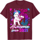 5th Birthday Shirt Girl 5 Year Old Gifts 5 Birthday Girl T-Shirt - T-Shirt | Maroon