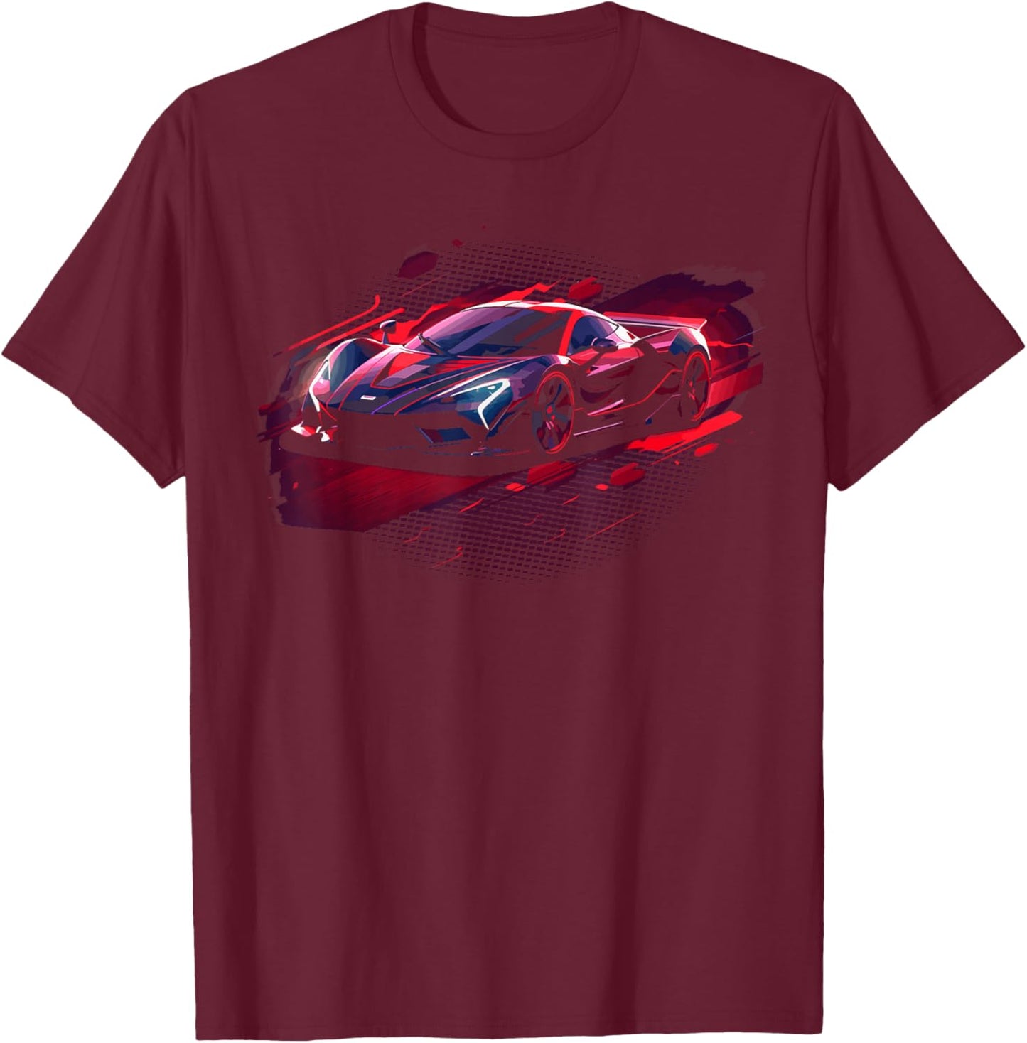 Supercar Sports Car T-Shirt - T-Shirt | Maroon