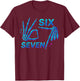67 Meme Skeleton Hand 6 7 Halloween Six Seven Funny Teens T-Shirt - T-Shirt | Maroon