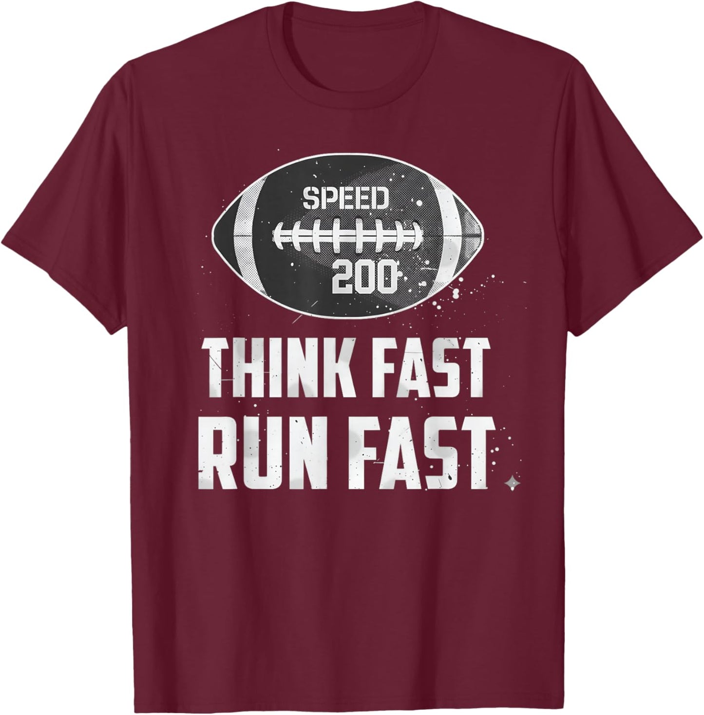 Funny Chad Powers Think Fast Run Fast T-Shirt - T-Shirt | Maroon