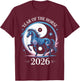 Year of The Horse 2026 Chinese New Year Women Kids T-Shirt - T-Shirt | Maroon