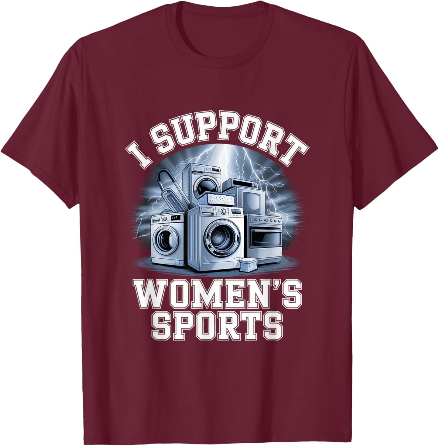 I Support Sports Unwearable Aduld Humor Bootleg T-Shirt - T-Shirt | Maroon