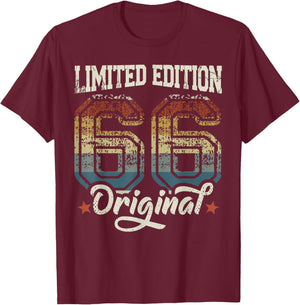 60th Birthday Man Woman 60 Years 1966 Decorative Gift Funny T-Shirt - T-Shirt | Maroon