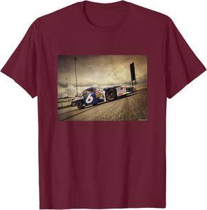 Mark Martin American Stock Car Racer by Michael Grecco T-Shirt - T-Shirt | Maroon