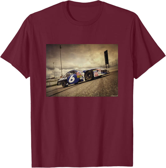 Mark Martin American Stock Car Racer by Michael Grecco T-Shirt - T-Shirt | Maroon