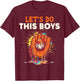 Let's Do This Boys Baseball Glove Ice Cream Drip Crossed Bat T-Shirt - T-Shirt | Maroon