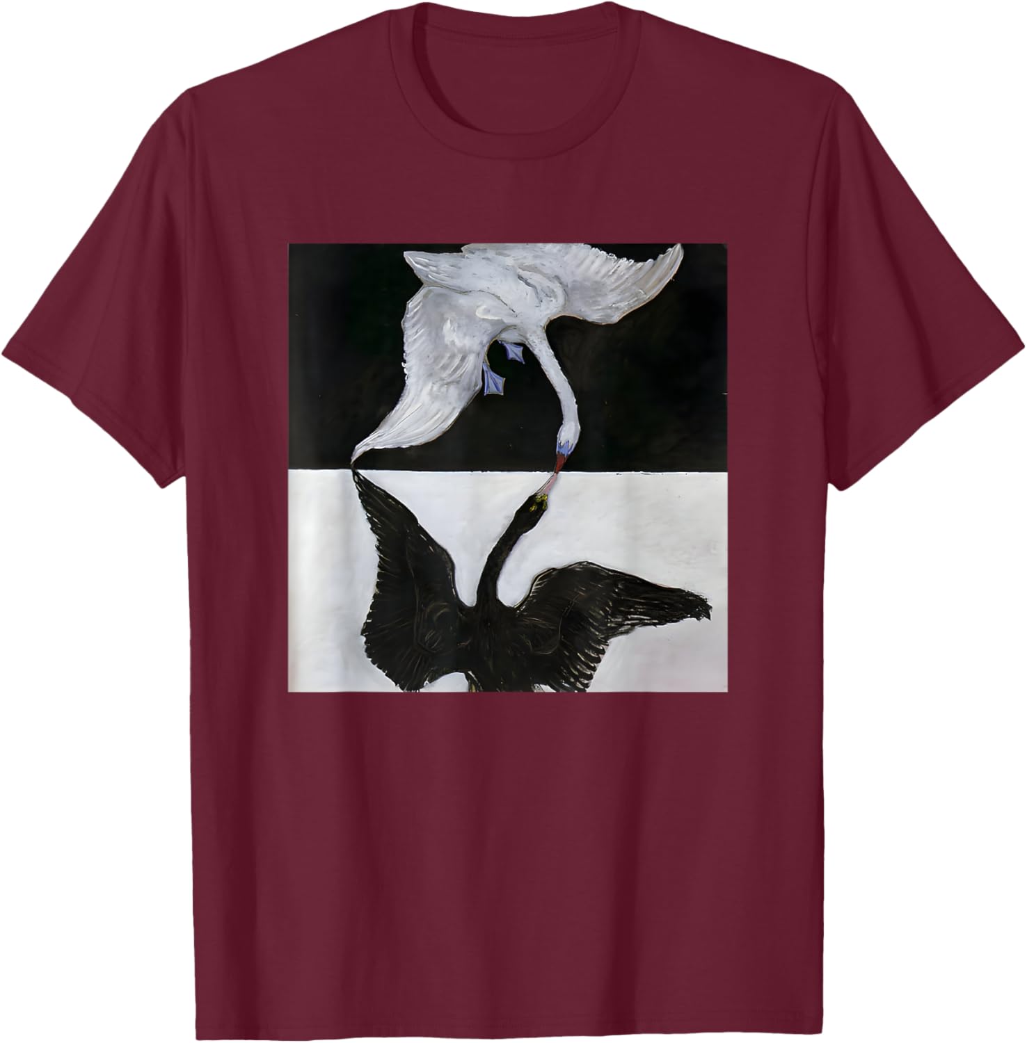 The Swan (No. 1) by Hilma af Klint (1915) T-Shirt - T-Shirt | Maroon