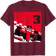 Disney Racing 3rd Birthday 3 Years Old Mickey Mouse Race Car T-Shirt - T-Shirt | Maroon