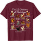 The 12 Chickens of Christmas Farm Animal Cute Xmas Holiday T-Shirt - T-Shirt | Maroon
