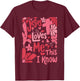 Retro Floral Jesus Loves Me This I Know Christian Valentines T-Shirt - T-Shirt | Maroon