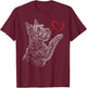 Scottish Terrier Lover Dog Art Holding Heart Valentines T-Shirt - T-Shirt | Maroon