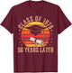 Vintage Class of 1976 50 Years Later Reunion 50th Graduation T-Shirt - T-Shirt | Maroon