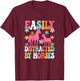 Easily Distracted by Horses Women Girls Horseback Riding T-Shirt - T-Shirt | Maroon