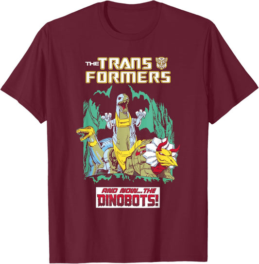 Transformers Grimlock and Dinobots T-Shirt - T-Shirt | Maroon