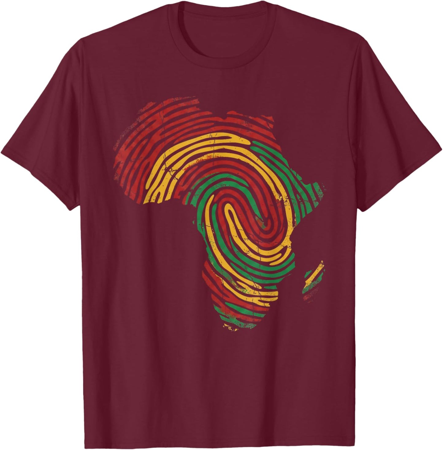 It's in My DNA Pan African Fingerprint Black History Life T-Shirt - T-Shirt | Maroon