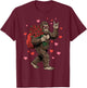 Bigfoot Valentine Sasquatch Valentines Day Men Women Kids T-Shirt - T-Shirt | Maroon
