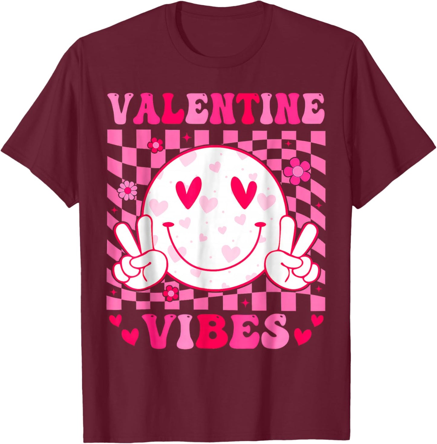 Valentine Vibes T-Shirt - T-Shirt | Maroon