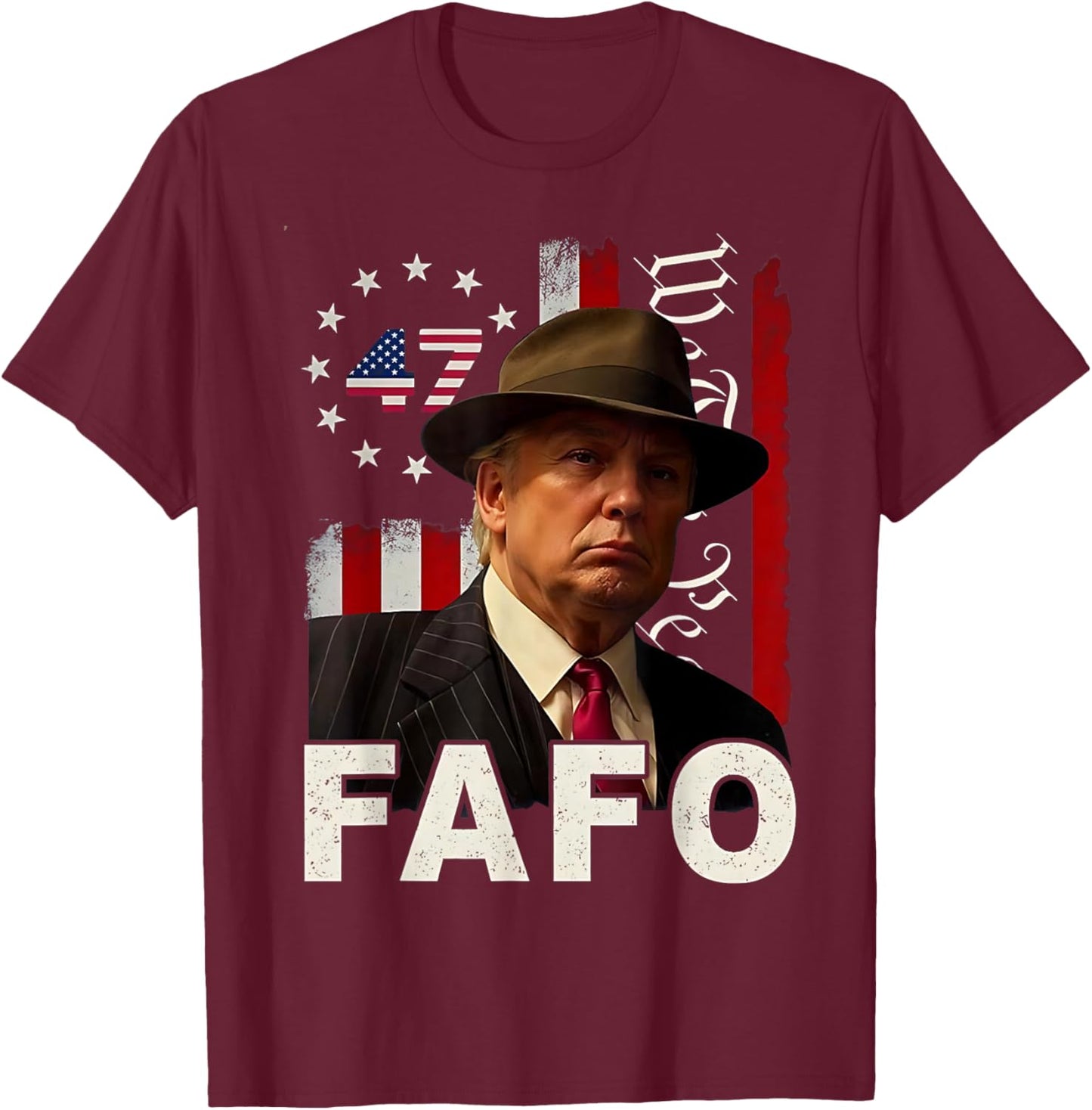 Funny Fafo Trump Fafo American USA Women T-Shirt - T-Shirt | Maroon