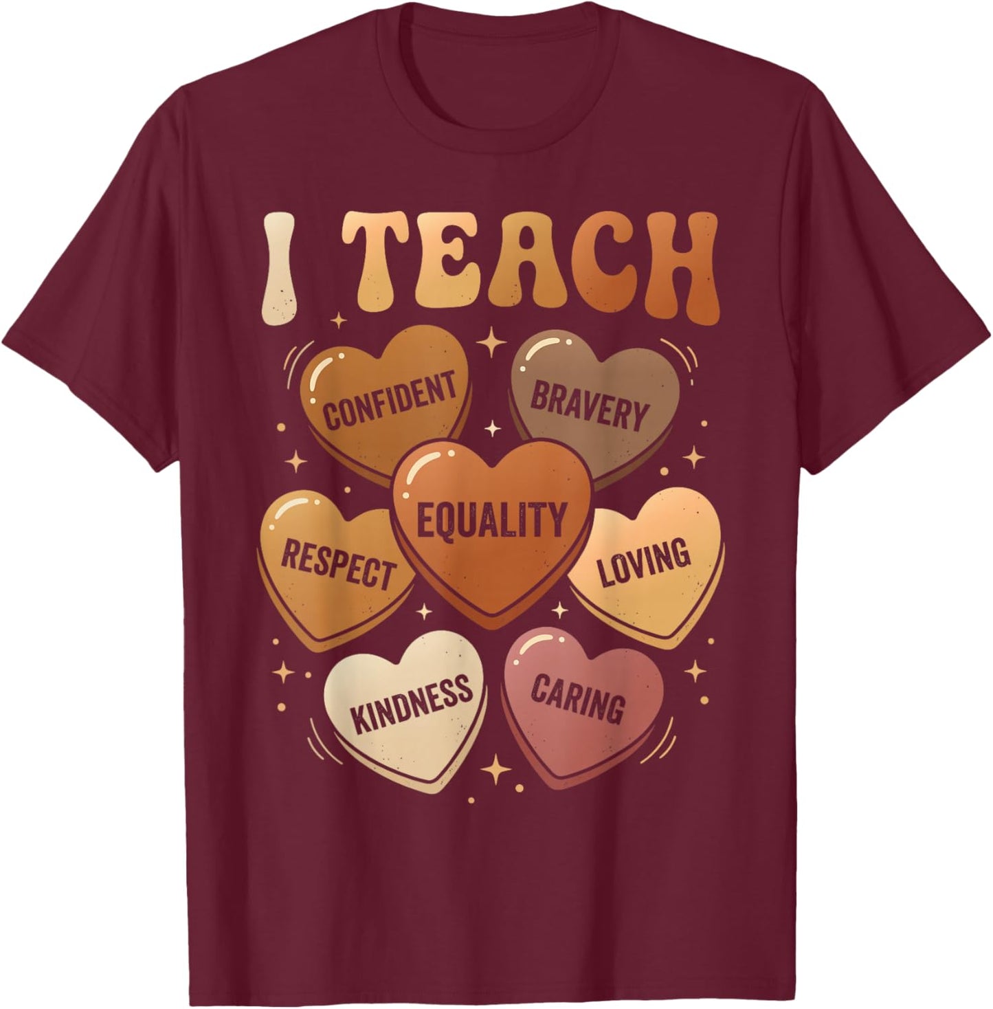 Black History Month I Teach Black History Teacher Melanin T-Shirt - T-Shirt | Maroon