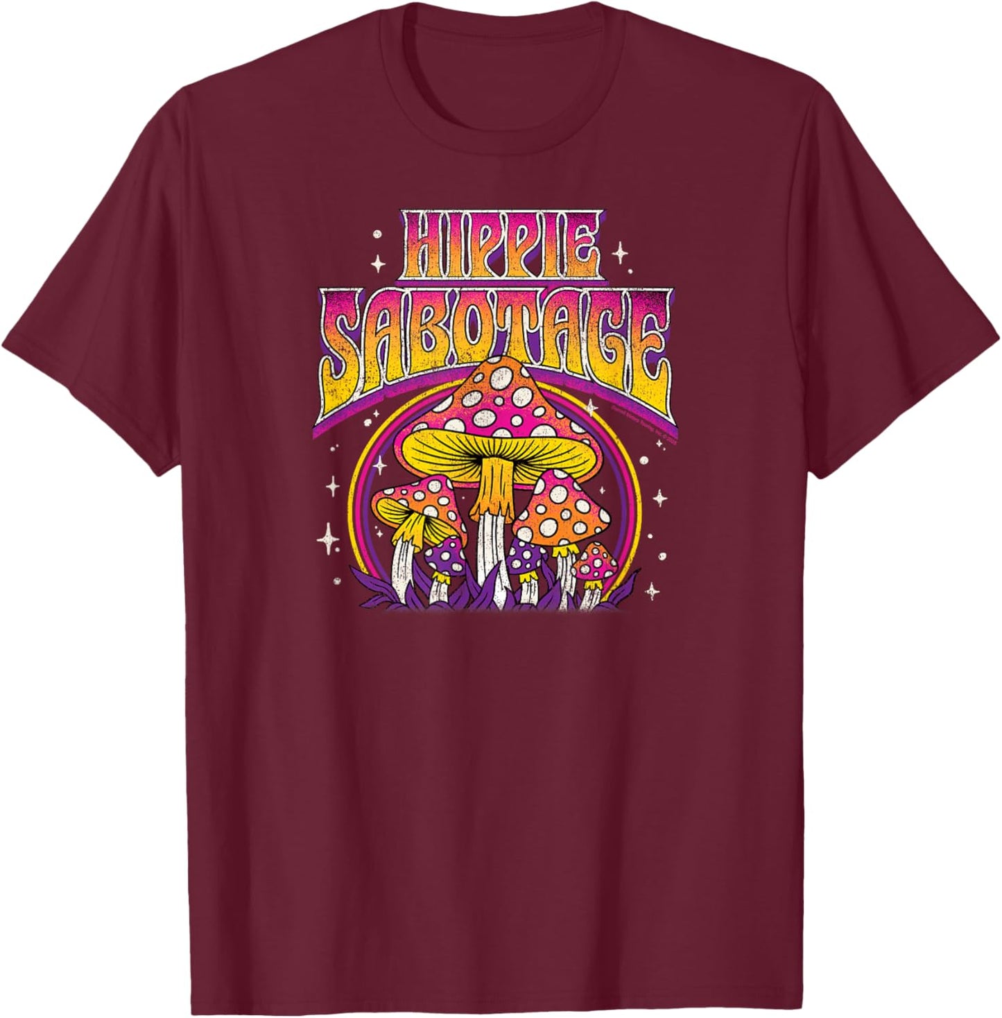 Hippie Sabotage - Mushroom T-Shirt - T-Shirt | Maroon