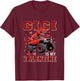 Gigi is My Valentine T-Rex Sunglasses On Monster Truck T-Shirt - T-Shirt | Maroon