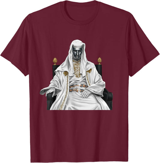 Silver Mask King Baldwin Meme T-Shirt - T-Shirt | Maroon