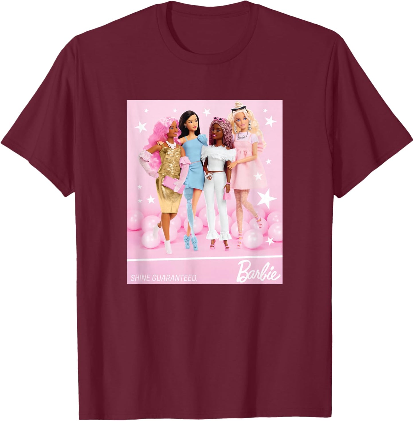 Barbie Birthday Shine Guaranteed T-Shirt - T-Shirt | Maroon