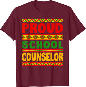 Proud School Counselor Retro Vintage HBCU Kids Men Women T-Shirt - T-Shirt | Maroon