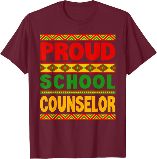 Proud School Counselor Retro Vintage HBCU Kids Men Women T-Shirt - T-Shirt | Maroon