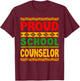 Proud School Counselor Retro Vintage HBCU Kids Men Women T-Shirt - T-Shirt | Maroon