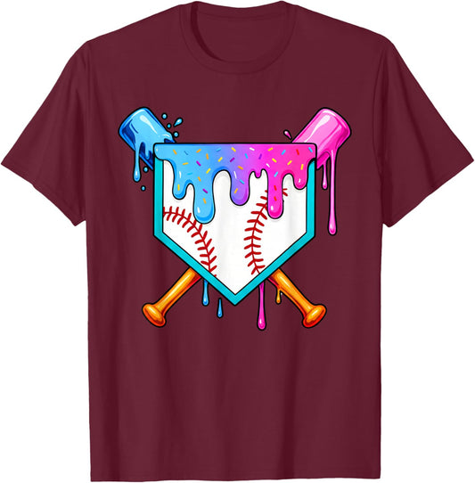 Baseball Sport Respect The Drip Boys Baseball T-Shirt - T-Shirt | Maroon