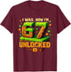 I was 6 Now I’m 7 Unlocked Funny Gamer Birthday T-Shirt - T-Shirt | Maroon